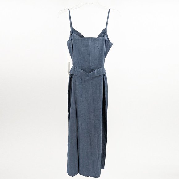 LACAUSA Bluebell Button Down Midi Dress Chambray Blue Medium - Picture 6 of 7